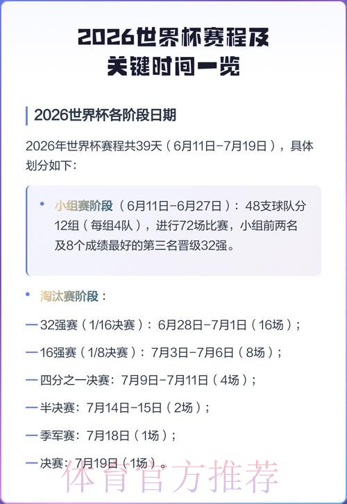 2026世界杯赛程最新比赛时间表免费观看 2026世界杯赛程最新比赛时间表免费观看